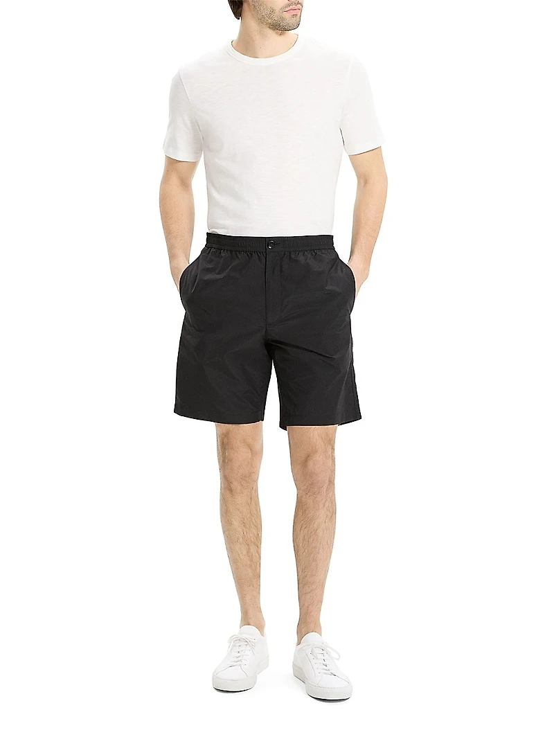 Straight Cotton-Nylon Shorts