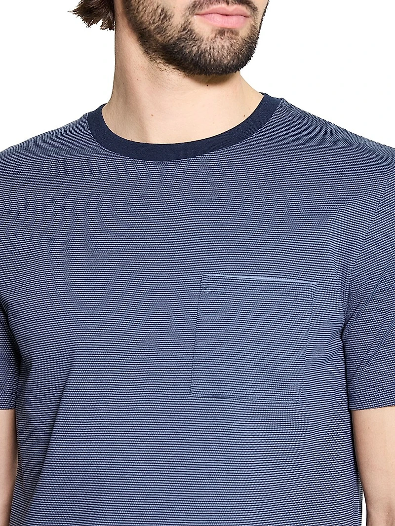 Cotton Birdseye Pique Crewneck T-Shirt