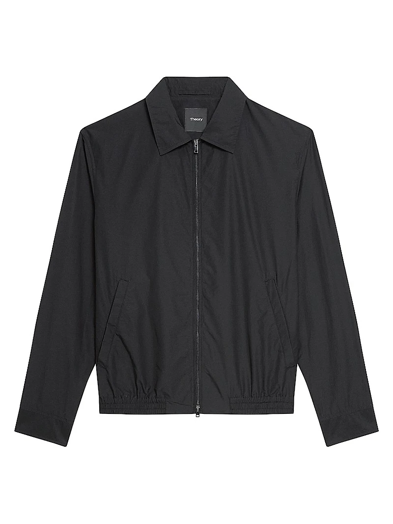 Cotton-Blend Zip-Up Blouson Jacket