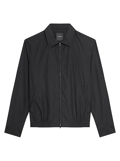 Cotton-Blend Zip-Up Blouson Jacket