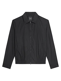 Cotton-Blend Zip-Up Blouson Jacket