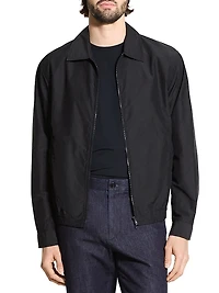 Cotton-Blend Zip-Up Blouson Jacket