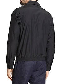 Cotton-Blend Zip-Up Blouson Jacket
