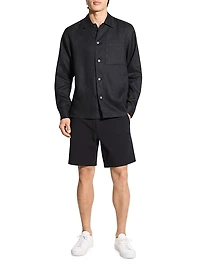 Linen Relaxed-Fit Button-Front Shirt