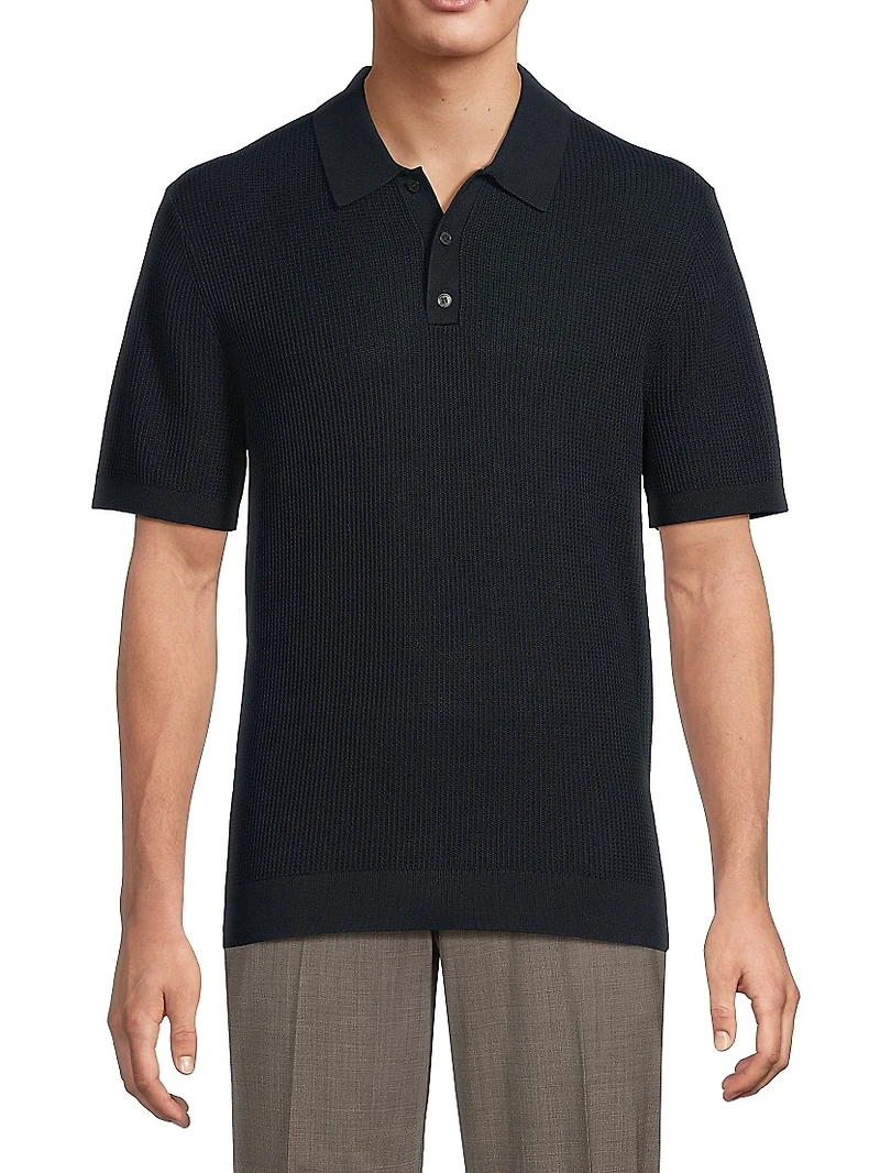 Cotton Mesh Polo Shirt