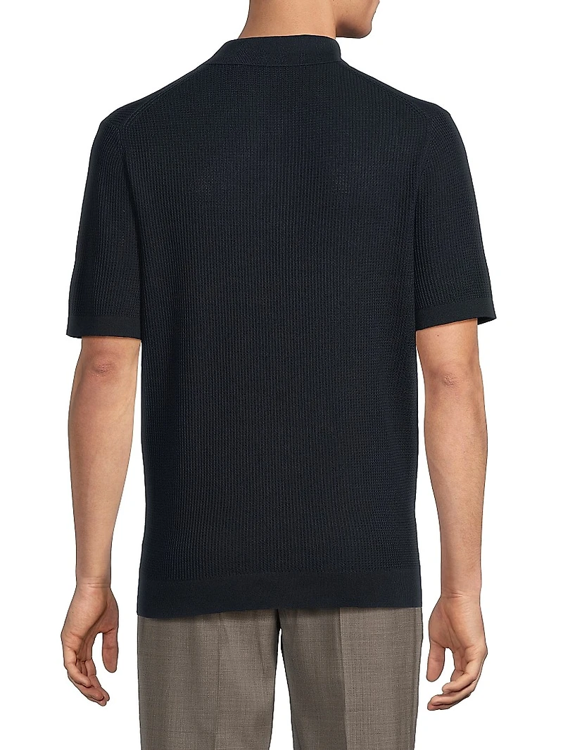 Cotton Mesh Polo Shirt