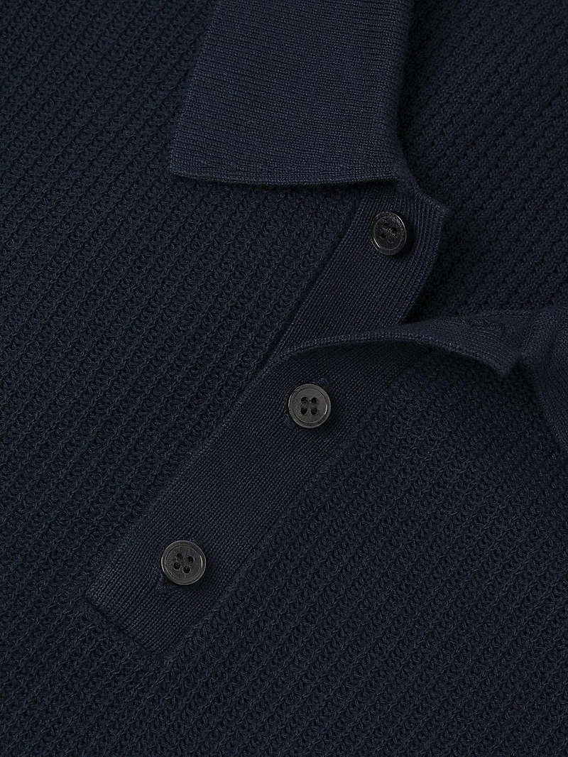 Cotton Mesh Polo Shirt