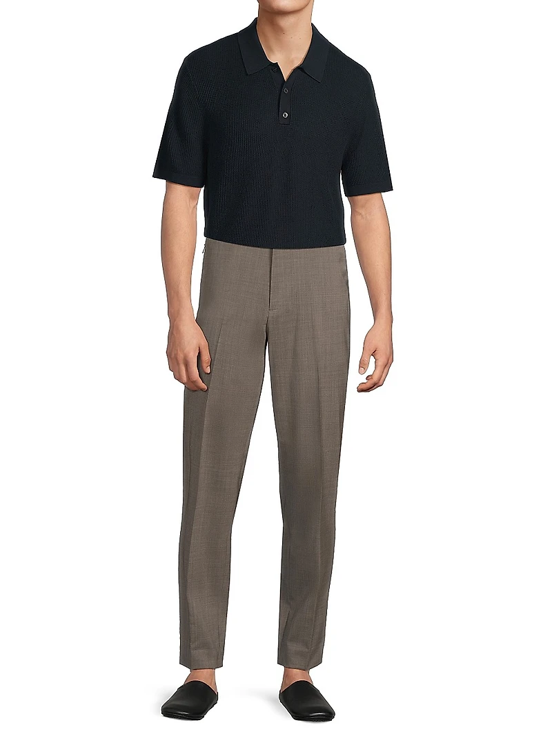 Cotton Mesh Polo Shirt