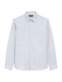 Irving Striped Linen Button-Front Shirt