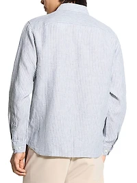 Irving Striped Linen Button-Front Shirt