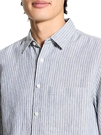 Irving Striped Linen Button-Front Shirt
