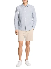 Irving Striped Linen Button-Front Shirt