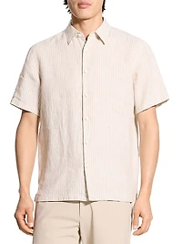 Irving Striped Linen Button-Front Shirt