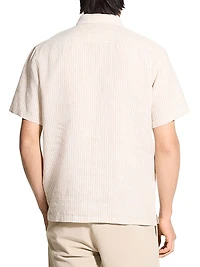Irving Striped Linen Button-Front Shirt