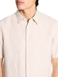 Irving Striped Linen Button-Front Shirt