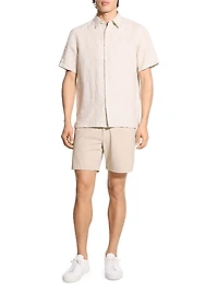 Irving Striped Linen Button-Front Shirt