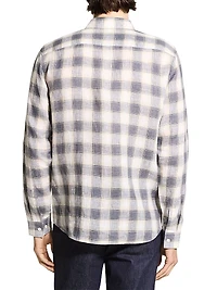 Irving Plaid Linen Button-Front Shirt