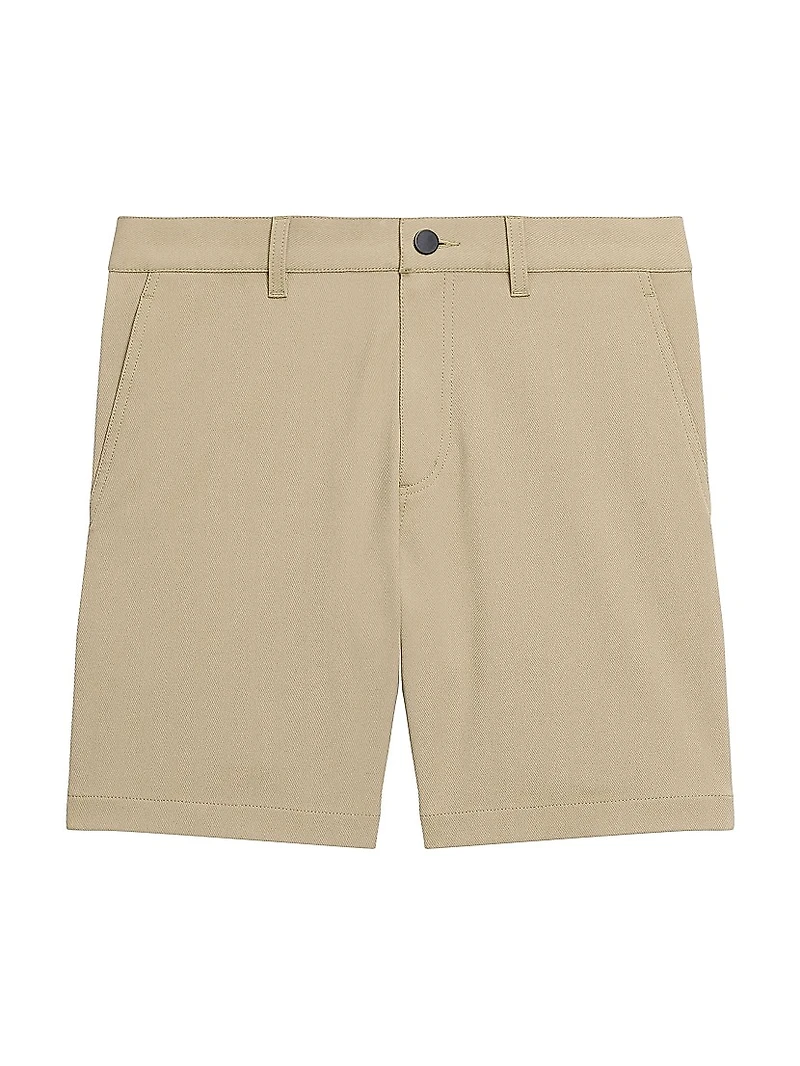 Cotton-Blend Mid-Rise Shorts