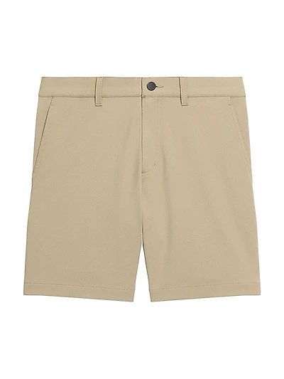 Cotton-Blend Mid-Rise Shorts
