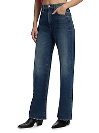 The Lasso Sneak High-Rise Straight-Leg Jeans
