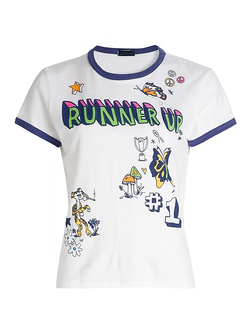 Lil Goodie Ringer Graphic-Print Cotton T-Shirt