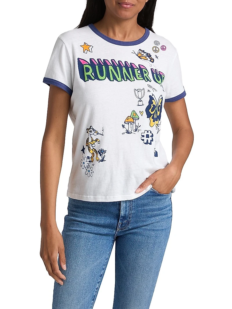 Lil Goodie Ringer Graphic-Print Cotton T-Shirt