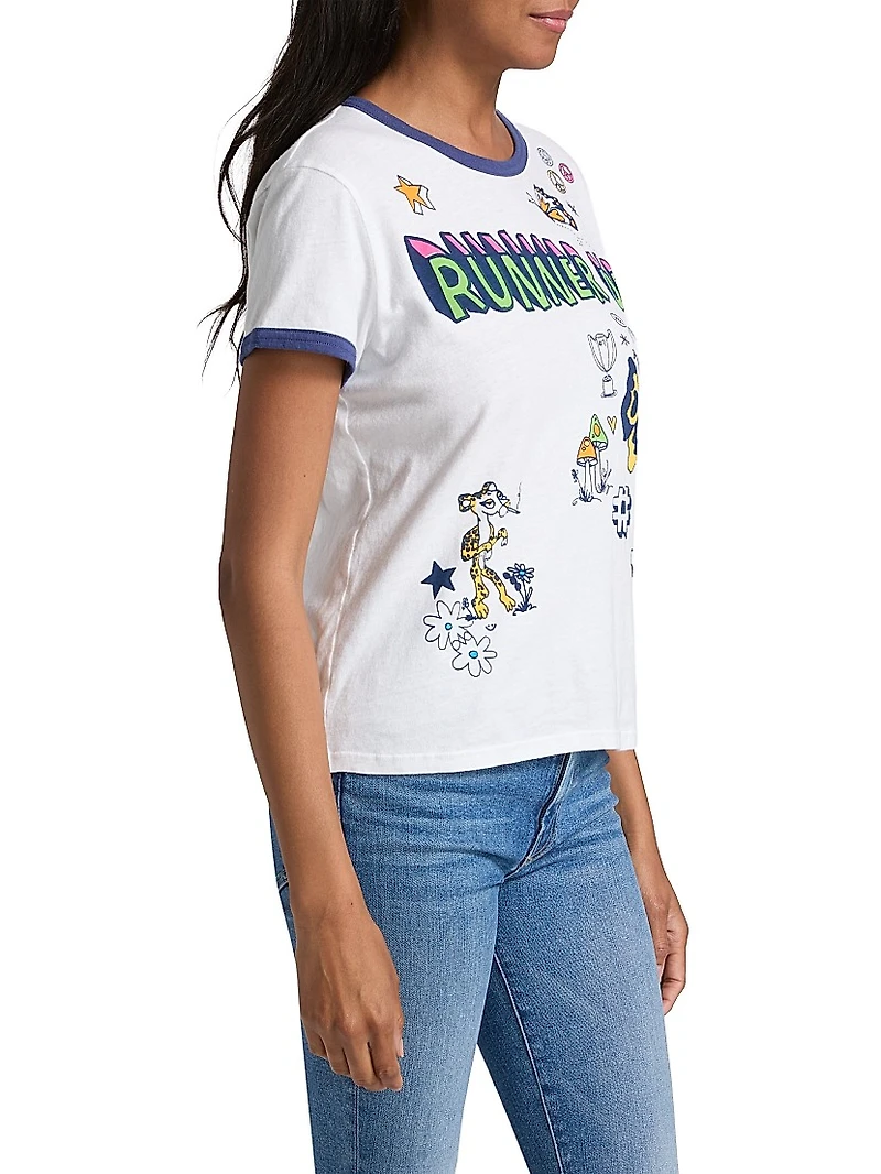 Lil Goodie Ringer Graphic-Print Cotton T-Shirt