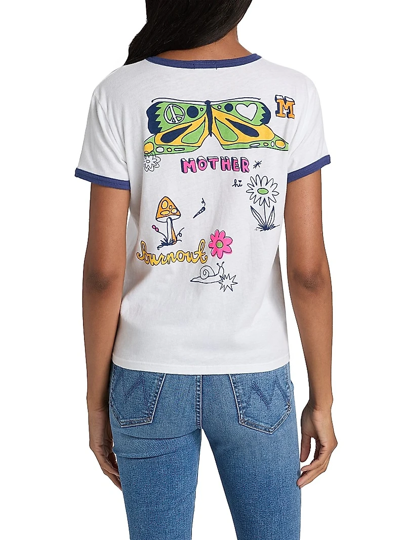 Lil Goodie Ringer Graphic-Print Cotton T-Shirt