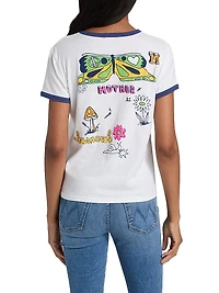 Lil Goodie Ringer Graphic-Print Cotton T-Shirt