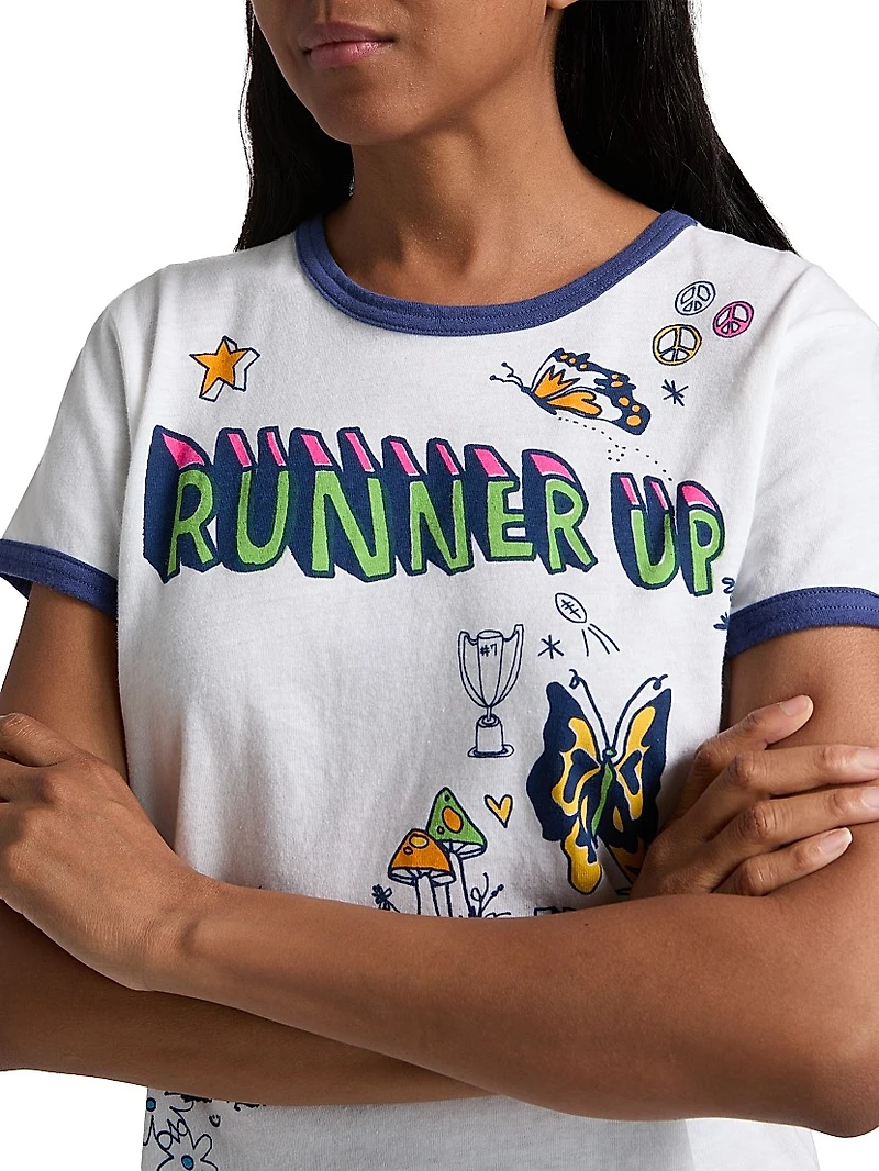 Lil Goodie Ringer Graphic-Print Cotton T-Shirt