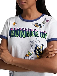 Lil Goodie Ringer Graphic-Print Cotton T-Shirt