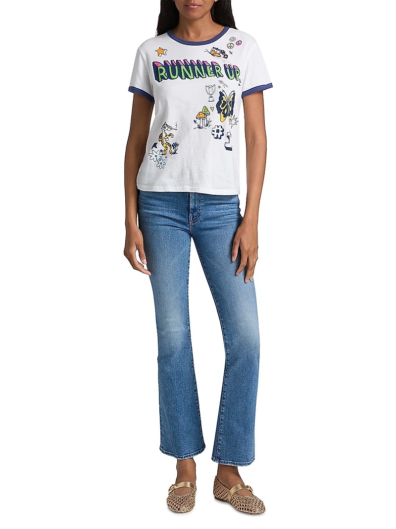 Lil Goodie Ringer Graphic-Print Cotton T-Shirt