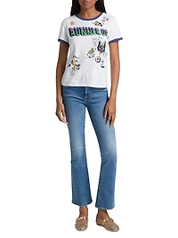 Lil Goodie Ringer Graphic-Print Cotton T-Shirt