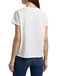 The Boxy Goodie Embellished Cotton T-Shirt