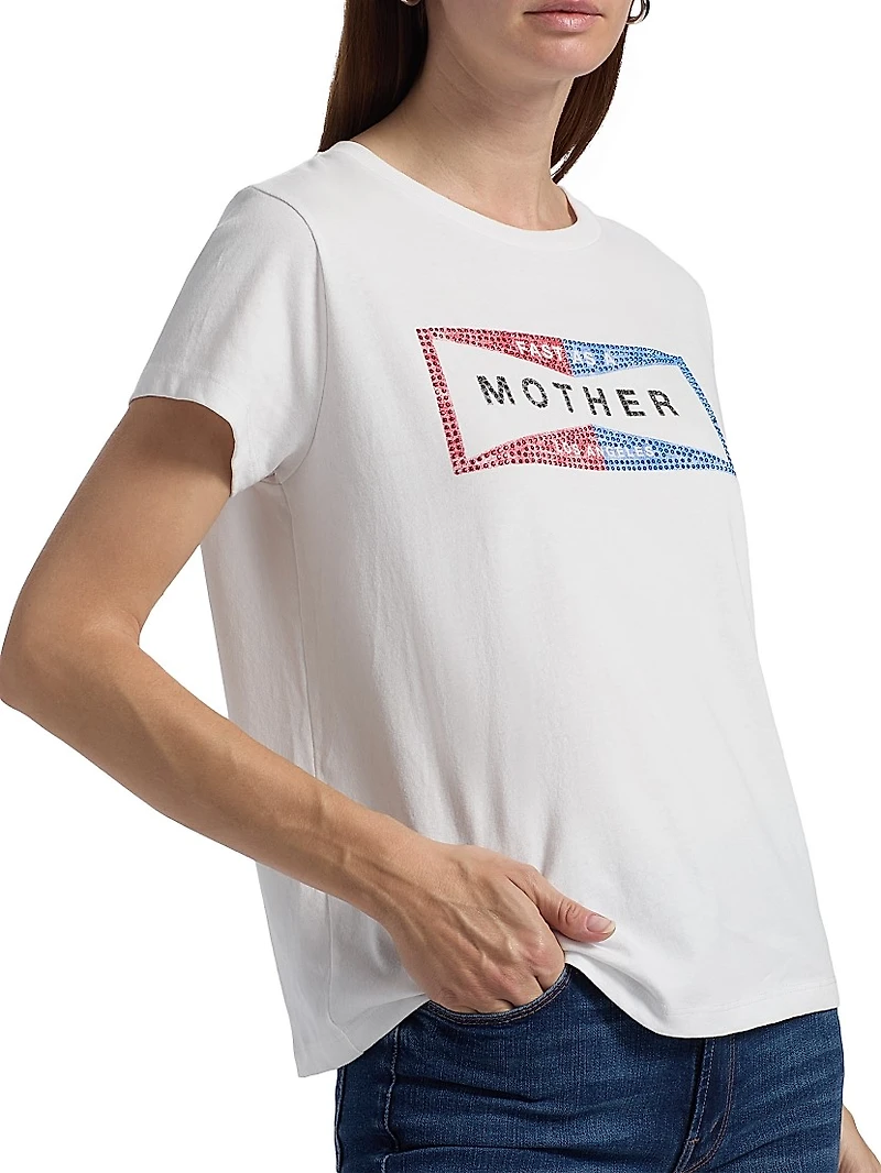 The Boxy Goodie Embellished Cotton T-Shirt