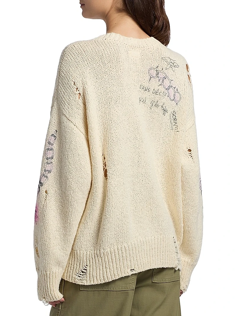 The Biggie Printed Knit Crewneck Sweater