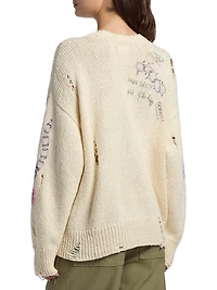 The Biggie Printed Knit Crewneck Sweater