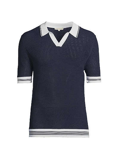 Mesh Knit Polo T-Shirt