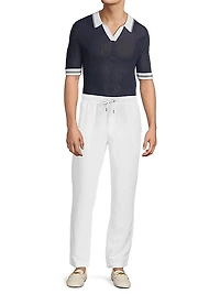 Mesh Knit Polo T-Shirt