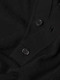 Rib-Knit Polo T-Shirt