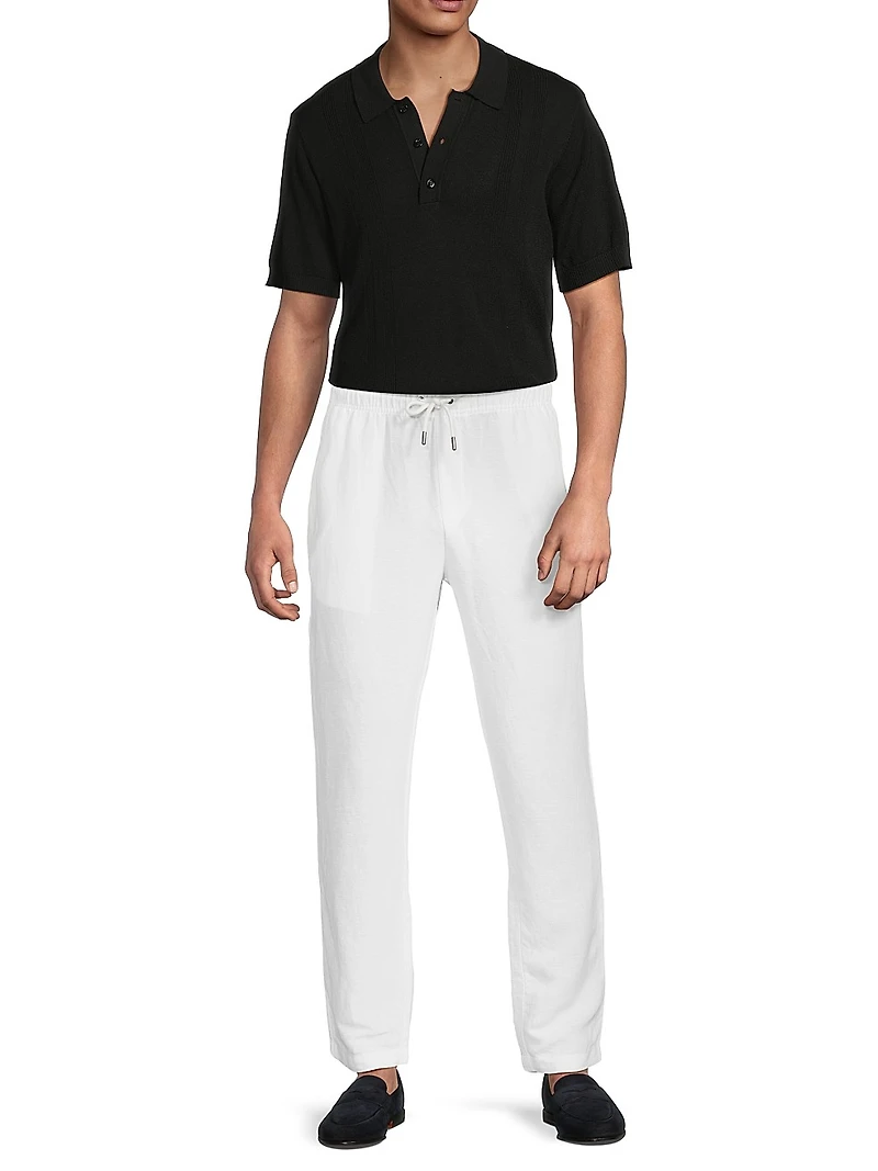 Rib-Knit Polo T-Shirt