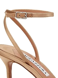 Tell Me 85MM Crystal-Embellished Satin Sandals