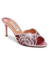 Ce Soir 75MM Embellished Satin Mules