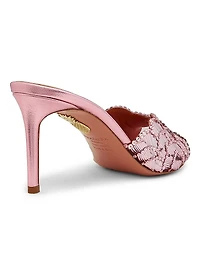 Ce Soir 75MM Embellished Satin Mules