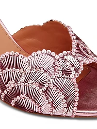 Ce Soir 75MM Embellished Satin Mules