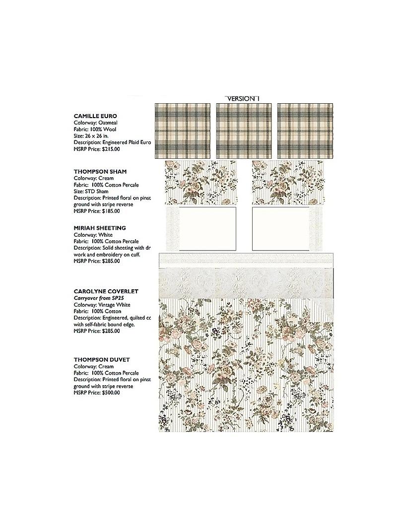 Miriah Cotton Percale Bedding Collection