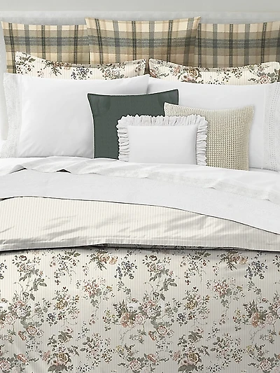 Thompson Floral Cotton Percale Duvet Cover & Sham Collection