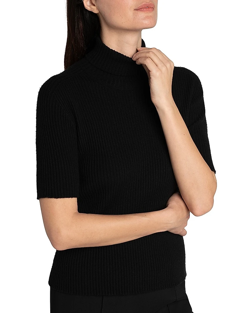 Mock Turtleneck Knit Top