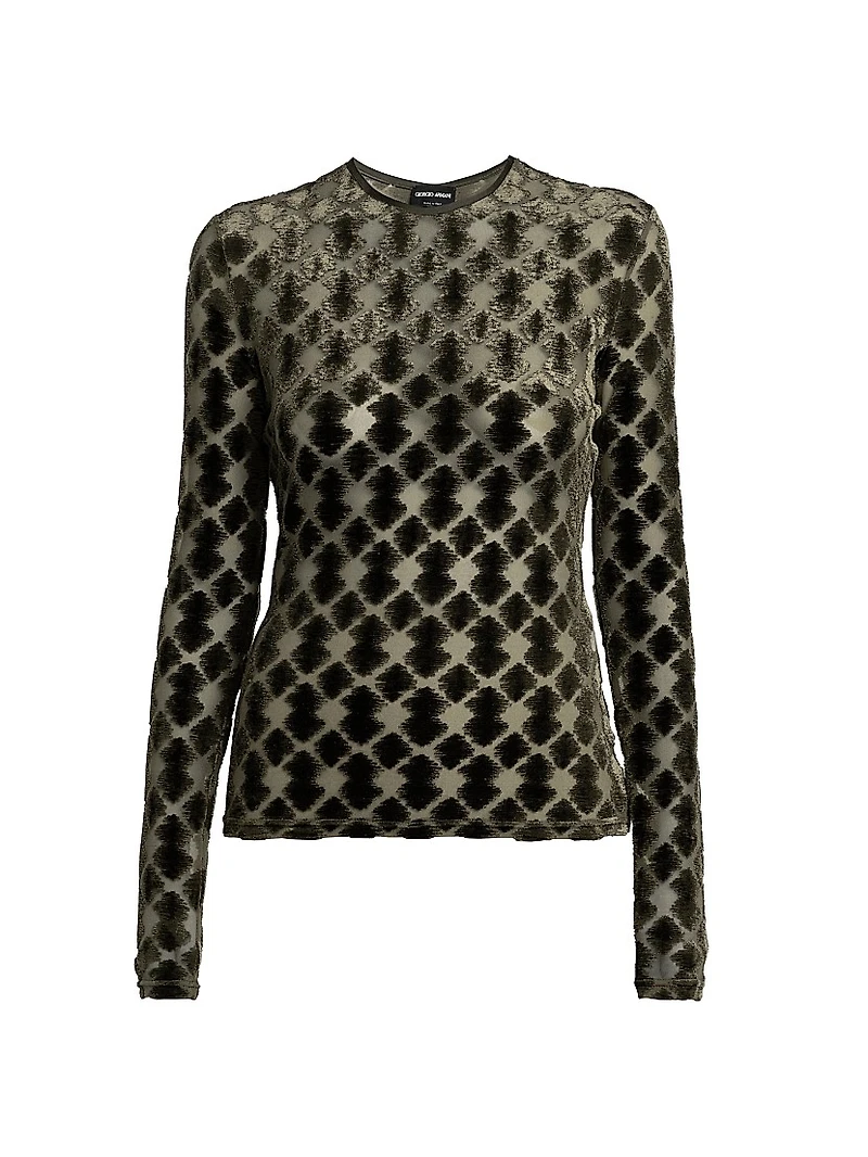 Geometric Jersey Top