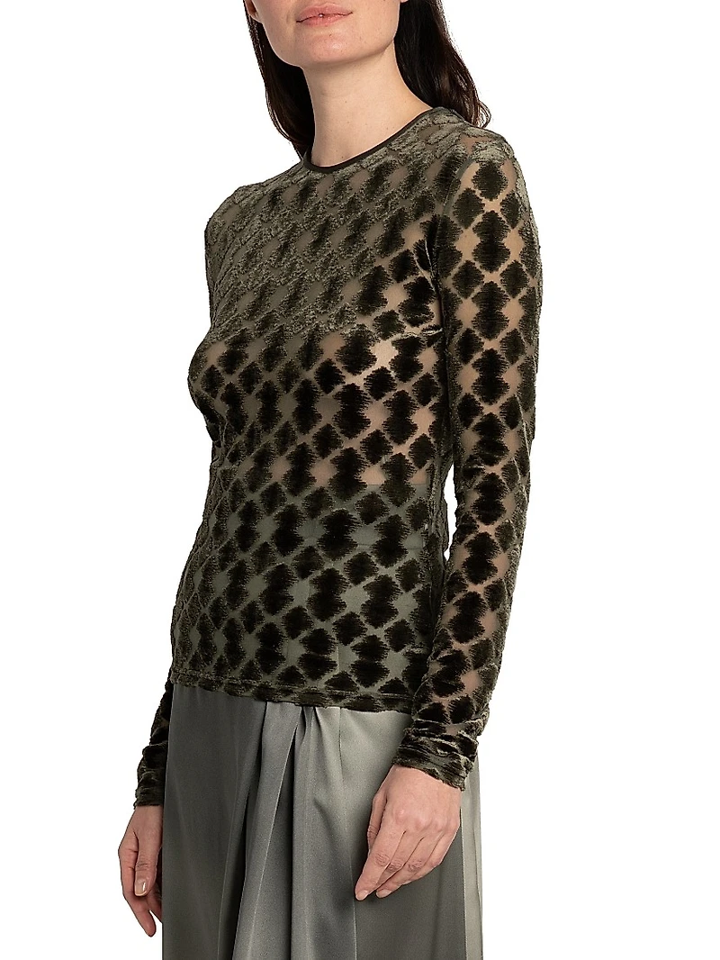 Geometric Jersey Top